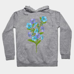 Forget Me Not Flowers Hoodie